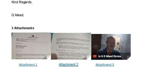 Mead 22 07 01 Email to Talibon Polytecnic College page